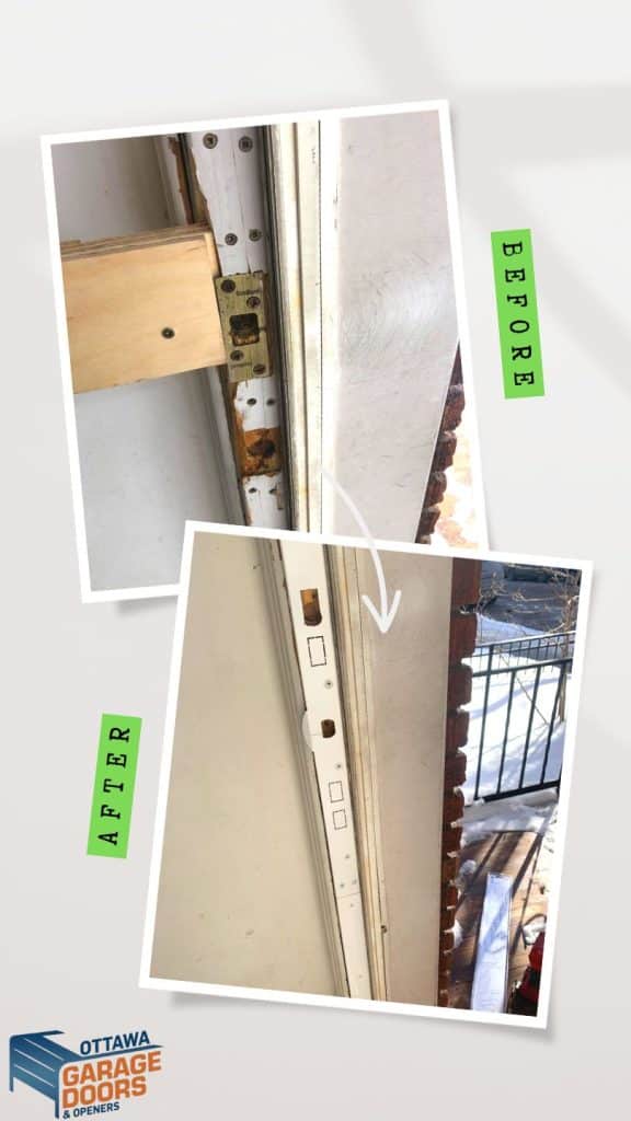 Residential Door Frame Repair Services in Ottawa before and after