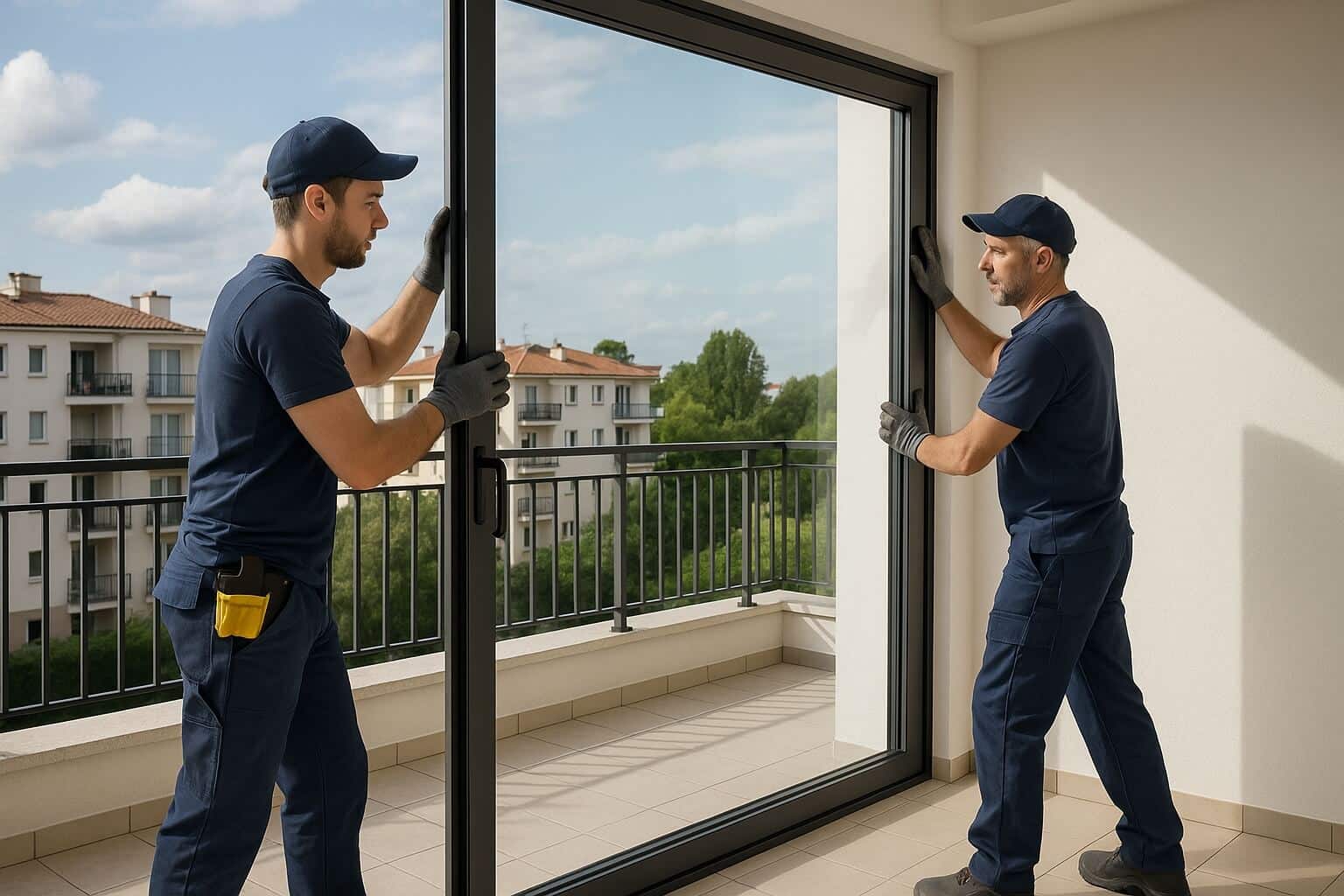 balcony glass window installation